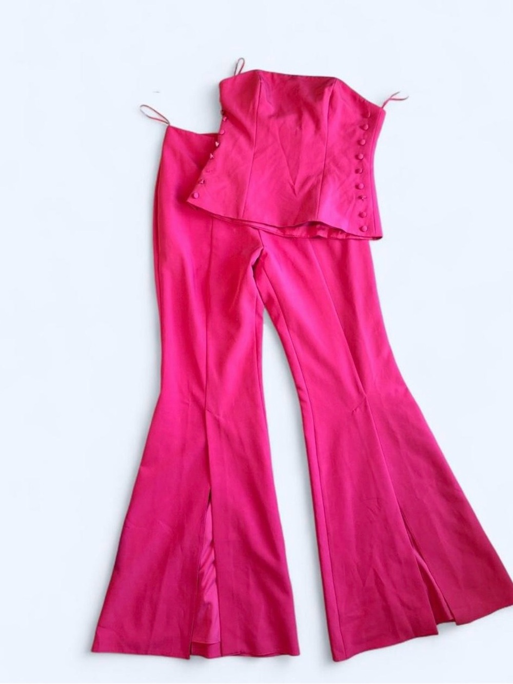 Peace & Love Hot Pink Pant Suit Set